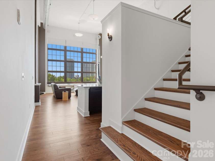 715 Graham Street, Charlotte, NC 28202.  MLS# CAR4383984, YatesRealty ID 6452. Hardwood flooring throughout 
