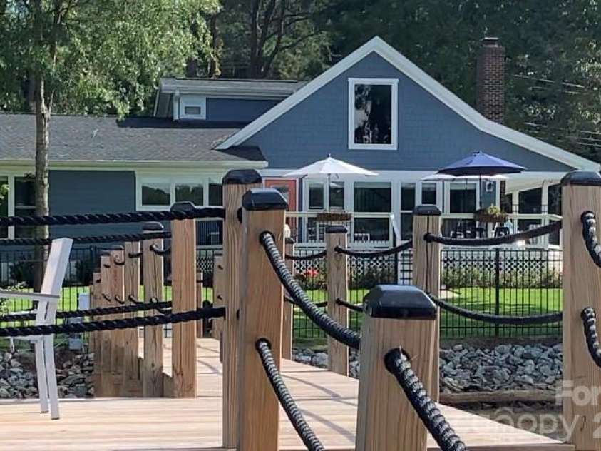 6852 Locke Drive, Sherrills Ford, NC 28673.  MLS# CAR4354705, YatesRealty ID 6484. Summer view from dock