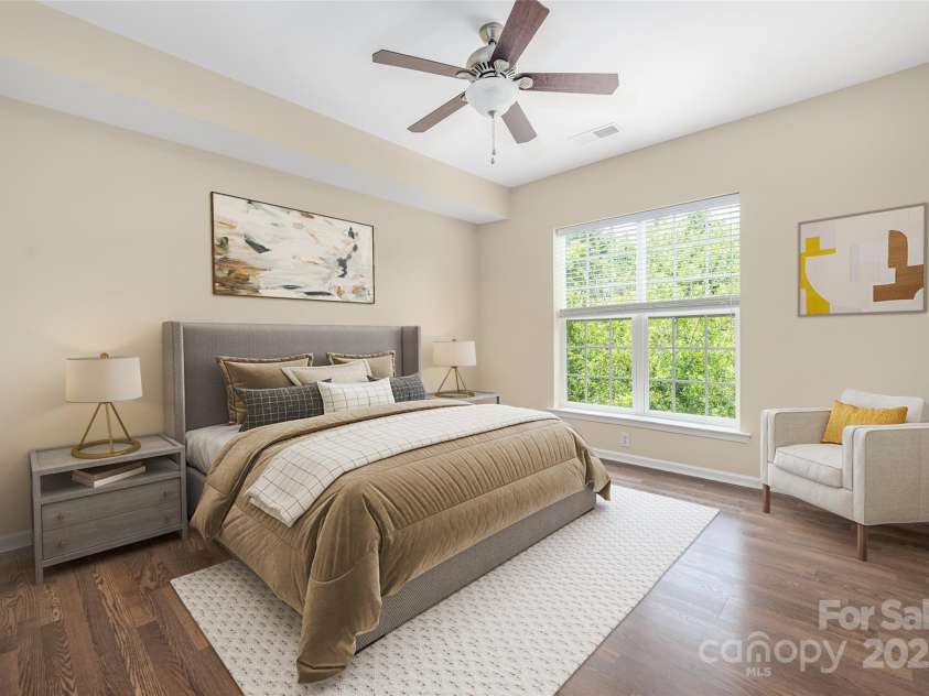 11544 Costigan Lane, Charlotte, NC 28277.  MLS# CAR4245194, YatesRealty ID 6494. Virtually staged primary bedroom