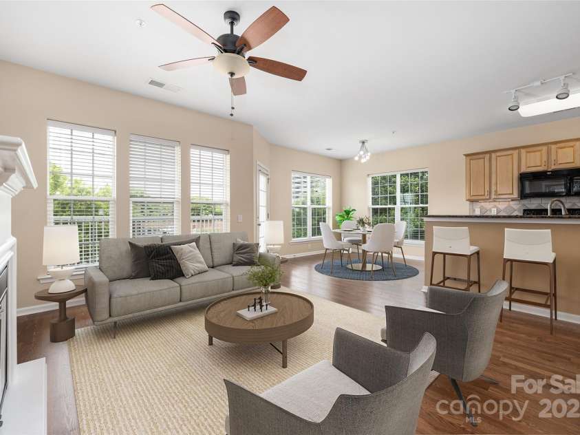 11544 Costigan Lane, Charlotte, NC 28277.  MLS# CAR4245194, YatesRealty ID 6494. Virtually stages living room