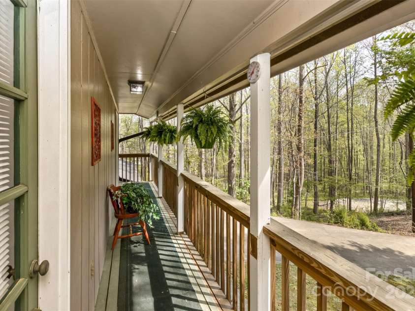 3474 Crestwood Drive, Morganton, NC 28655.  MLS# CAR4245149, YatesRealty ID 6508. Balcony overlooking the front yard.