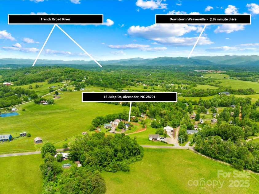 16 Julep Drive, Alexander, NC 28701.  MLS# CAR4259272, YatesRealty ID 651. 