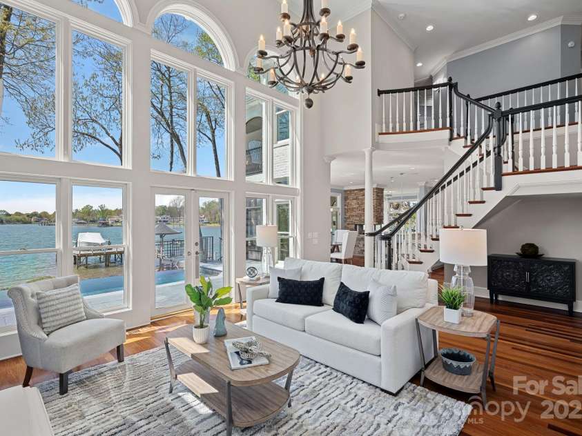 115 Jade Spring Court, Mooresville, NC 28117.  MLS# CAR4239808, YatesRealty ID 6512. Grand Staircase