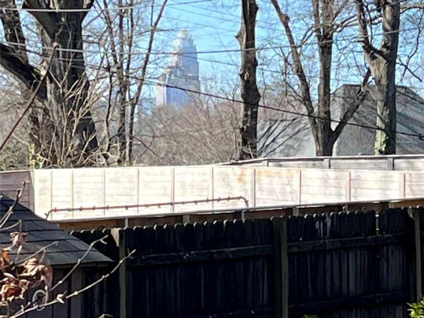 2729 Duncan Avenue, Charlotte, NC 28205.  MLS# CAR4224042, YatesRealty ID 6528. City View in winter