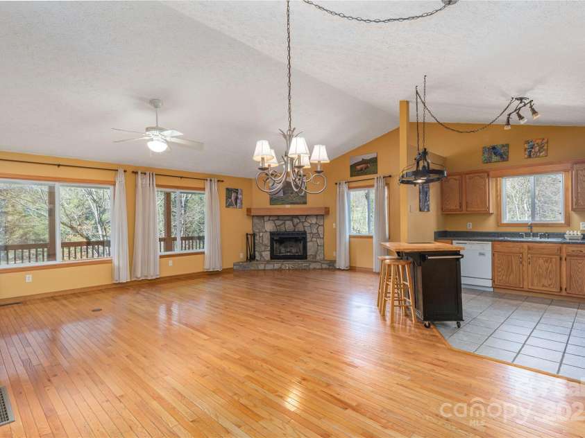 1429 Country Club Drive, Maggie Valley, NC 28751.  MLS# CAR4247939, YatesRealty ID 6536. Open Living Area