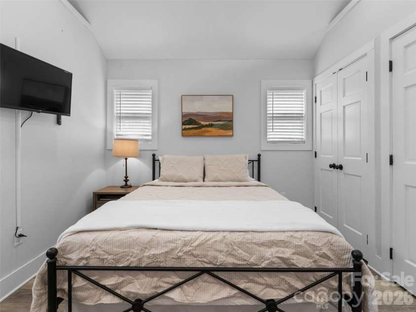175 Duckworth Avenue, Brevard, NC 28712.  MLS# CAR4361938, YatesRealty ID 6539. Unit A - Sleeping Area and Closets