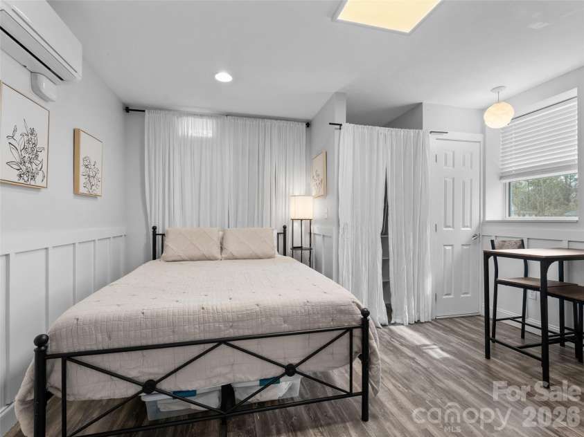 175 Duckworth Avenue, Brevard, NC 28712.  MLS# CAR4361938, YatesRealty ID 6539. Unit B - Dining Area, Closets, and Sleeping Area