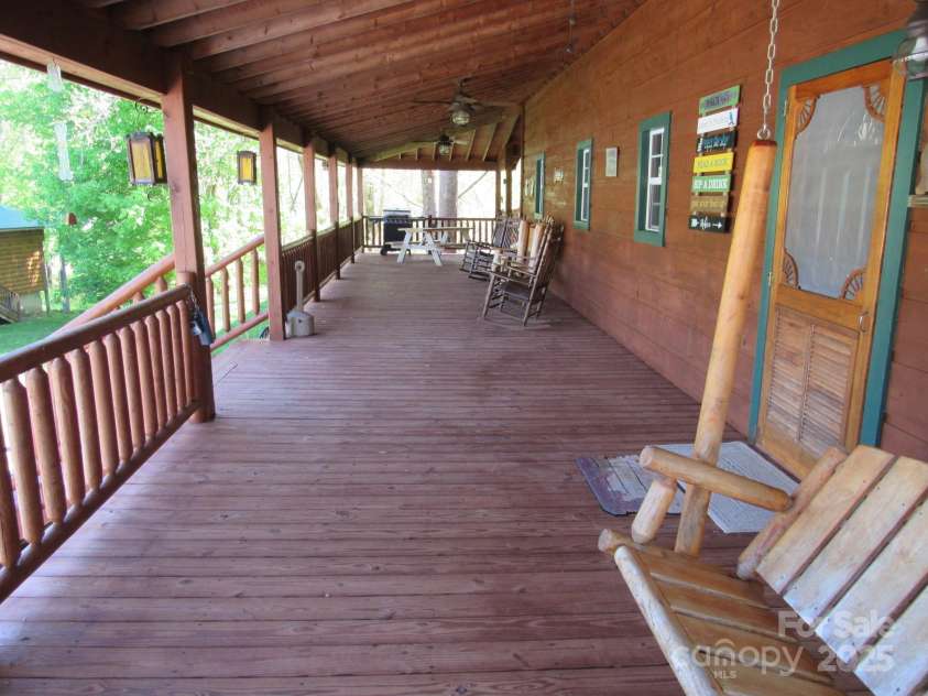 233 Rocky Top Road, Maggie Valley, NC 28751.  MLS# CAR4247300, YatesRealty ID 6543. Front porch
