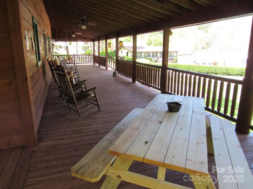 233 Rocky Top Road, Maggie Valley, NC 28751.  MLS# CAR4247300, YatesRealty ID 6543. Front porch