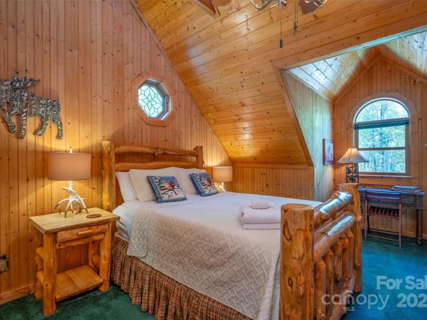145 Flynn Court, Lake Lure, NC 28746.  MLS# CAR4247802, YatesRealty ID 6548. Loft Guest Bedroom