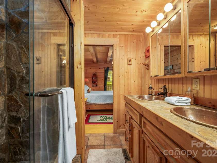 145 Flynn Court, Lake Lure, NC 28746.  MLS# CAR4247802, YatesRealty ID 6548. Primary Bathroom