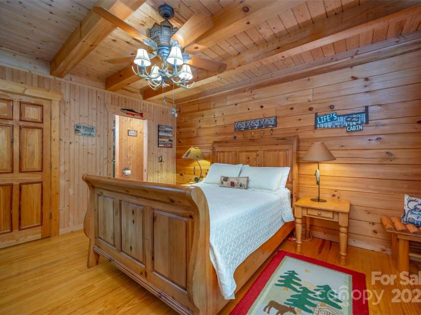 145 Flynn Court, Lake Lure, NC 28746.  MLS# CAR4247802, YatesRealty ID 6548. Primary Bedroom