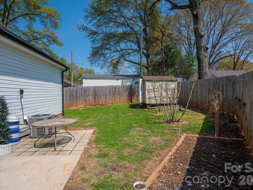 209 Wood Street, Mount Holly, NC 28120.  MLS# CAR4360800, YatesRealty ID 6552. Rear yard