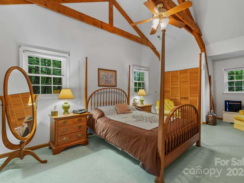 2767 Tanasee Gap Road, Balsam Grove, NC 28708.  MLS# CAR4161160, YatesRealty ID 6567. Master bedroom with sitting area