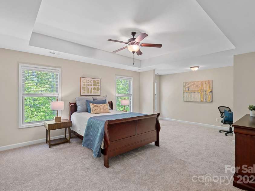 3060 Drummond Avenue, Indian Land, SC 29707.  MLS# CAR4244888, YatesRealty ID 6570. Large primary bedroom upstairs with desk area