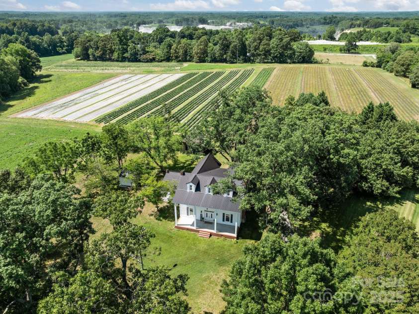 550 Woodleaf Barber Road, Cleveland, NC 27013.  MLS# CAR4274391, YatesRealty ID 658. Aerial