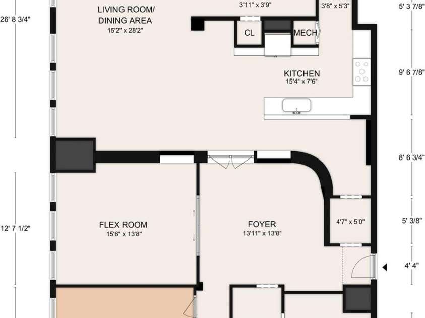 60 Haywood Street, Asheville, NC 28801.  MLS# CAR4317577, YatesRealty ID 659. Floor Plan 