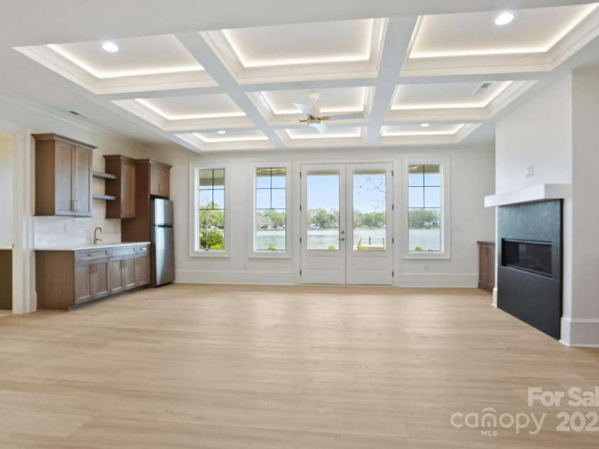 8813 Graham Road, Denver, NC 28037.  MLS# CAR4238880, YatesRealty ID 6603. Walk-out basement with coffered ceilings