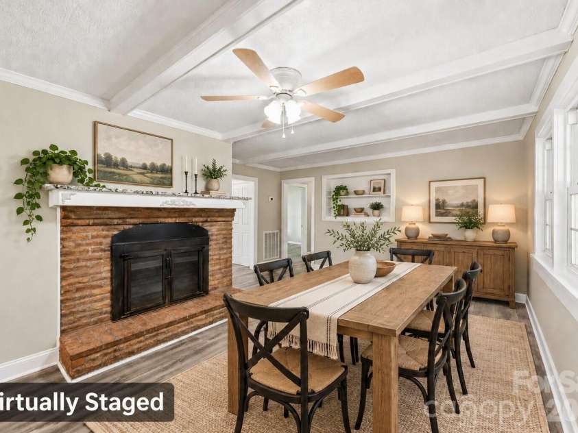 4355 Franklin Community Center Road, Salisbury, NC 28144.  MLS# CAR4426218, YatesRealty ID 661. Virtually Staged Dining Room