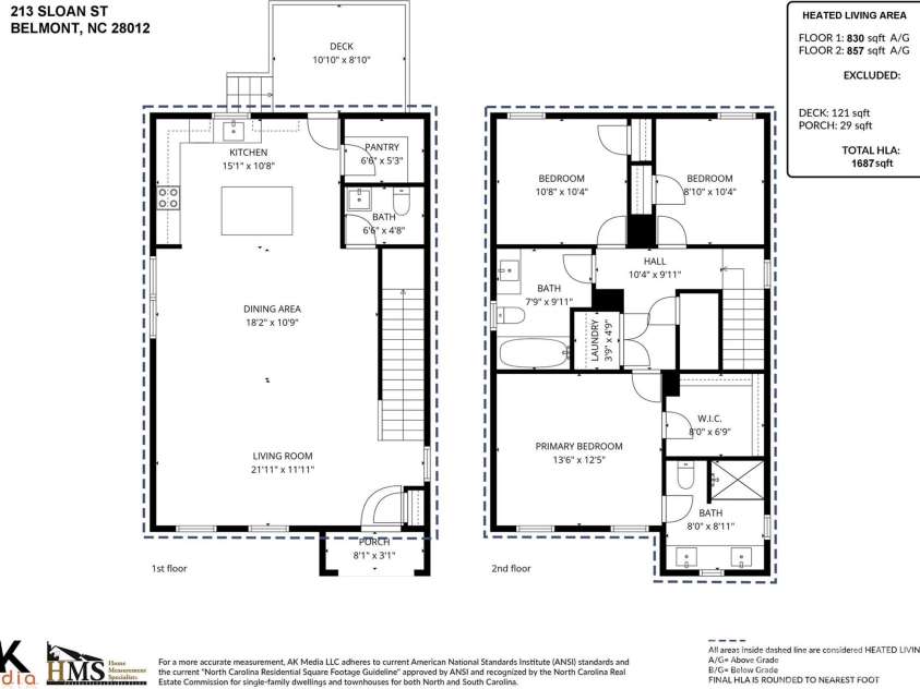 213 Sloan Street, Belmont, NC 28012.  MLS# CAR4354904, YatesRealty ID 6615. 