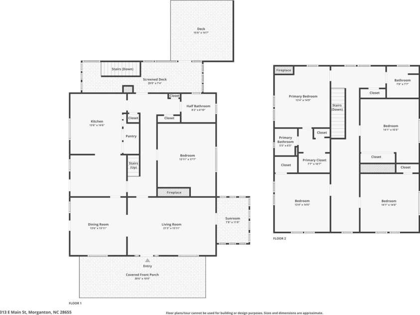 313 Main Street, Morganton, NC 28655.  MLS# CAR4401633, YatesRealty ID 663. 