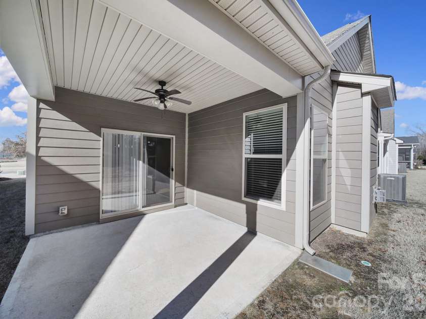 2118 Old Evergreen Parkway, Indian Trail, NC 28079.  MLS# CAR4331774, YatesRealty ID 6652. Covered Rear Patio