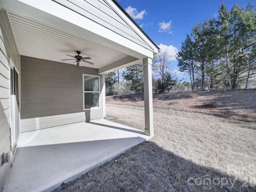 2118 Old Evergreen Parkway, Indian Trail, NC 28079.  MLS# CAR4331774, YatesRealty ID 6652. Covered Rear Patio and Backyard