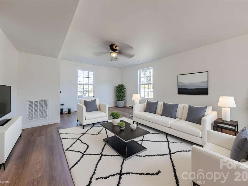214 Washington Avenue, Bessemer City, NC 28016.  MLS# CAR4404142, YatesRealty ID 6656. Virtually Staged Great Room