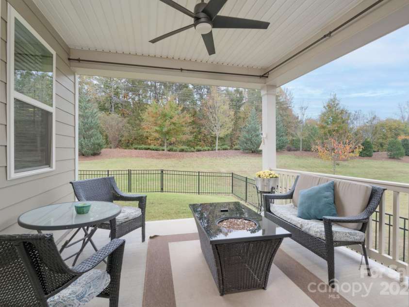 1501 Liberty Row Drive, Fort Mill, SC 29708.  MLS# CAR4196570, YatesRealty ID 6704. Rear Covered Porch