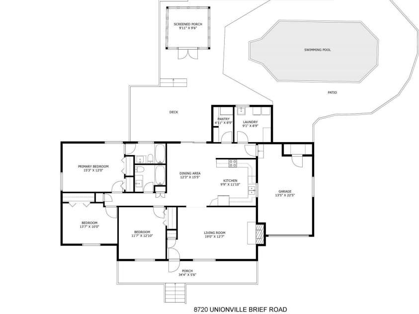 8720 Unionville Brief Road, Monroe, NC 28110.  MLS# CAR4353611, YatesRealty ID 6709. 