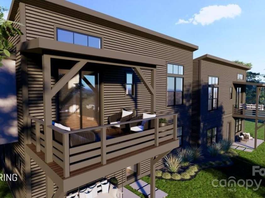 602 Storybook Villas Trail, Asheville, NC 28804.  MLS# CAR4211329, YatesRealty ID 671. Lovely covered deck