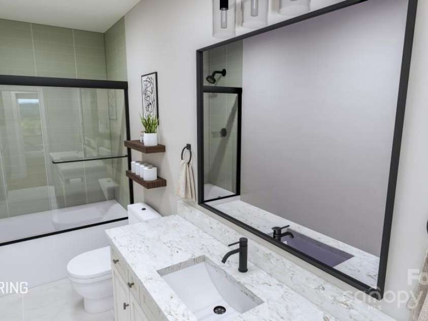 602 Storybook Villas Trail, Asheville, NC 28804.  MLS# CAR4211329, YatesRealty ID 671. Lower bedroom 2 ensuite bath