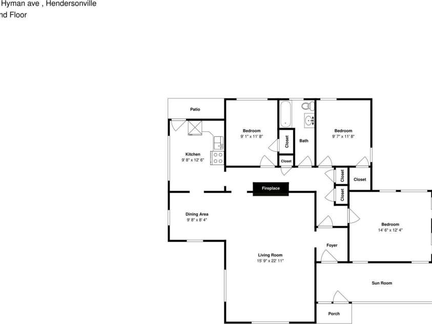 1307 Hyman Avenue, Hendersonville, NC 28792.  MLS# CAR4208395, YatesRealty ID 6717. 