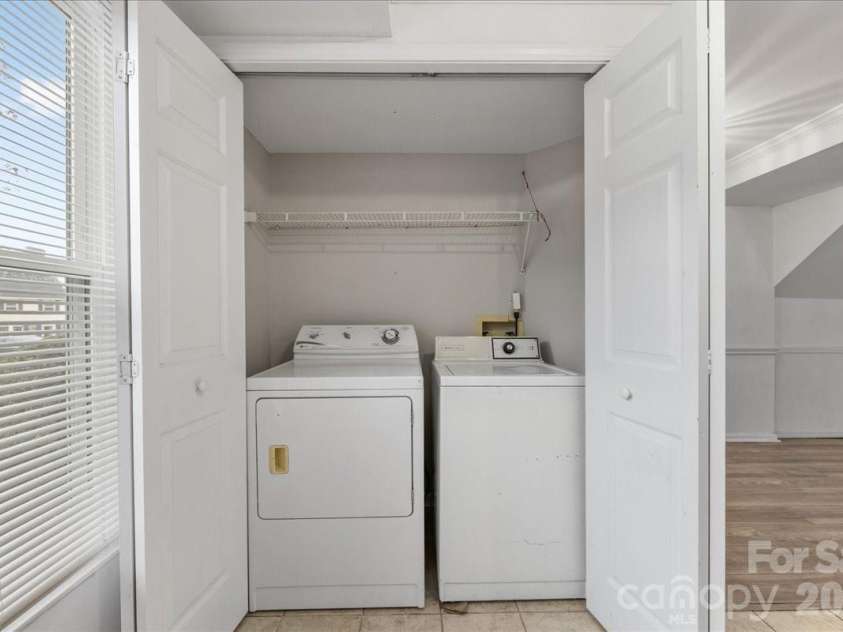237 Water Oak Drive, Pineville, NC 28134.  MLS# CAR4351240, YatesRealty ID 6728. Laundry closet