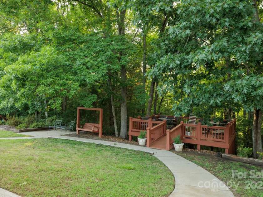 4816 Zion Church Road, Concord, NC 28025.  MLS# CAR4219241, YatesRealty ID 674. Deck in the shade, location of a beautiful wedding ceremony