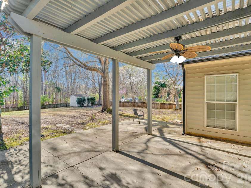 3538 Manor House Drive, Charlotte, NC 28270.  MLS# CAR4358198, YatesRealty ID 6744. Expanded Covered Back Patio