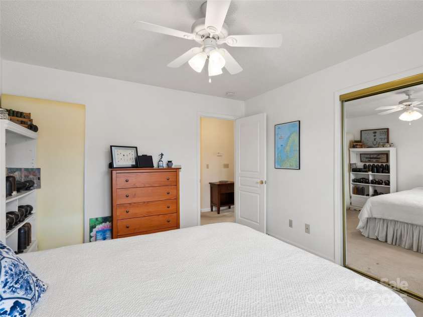1206 Deermouse Way, Hendersonville, NC 28792.  MLS# CAR4221360, YatesRealty ID 6748. Guest Bedroom with Full Bathroom just outside of the room.