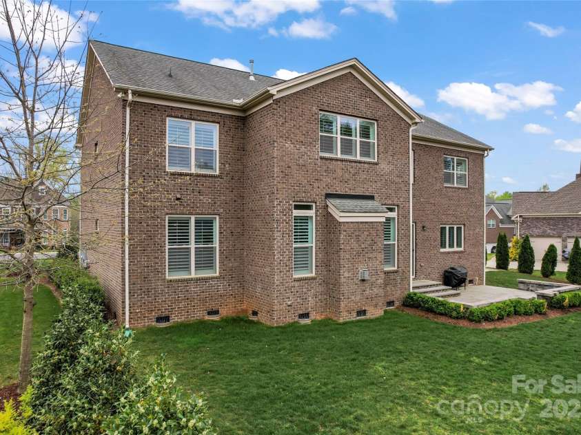400 Eden Hollow Lane, Weddington, NC 28104.  MLS# CAR4243041, YatesRealty ID 6765. Back of home