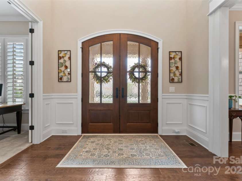400 Eden Hollow Lane, Weddington, NC 28104.  MLS# CAR4243041, YatesRealty ID 6765. Beautiful double door entry