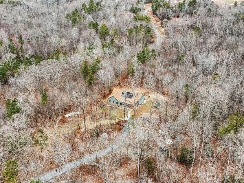 3108 Arden Way, Claremont, NC 28610.  MLS# CAR4352578, YatesRealty ID 6770. Aerial Front Drive View 
