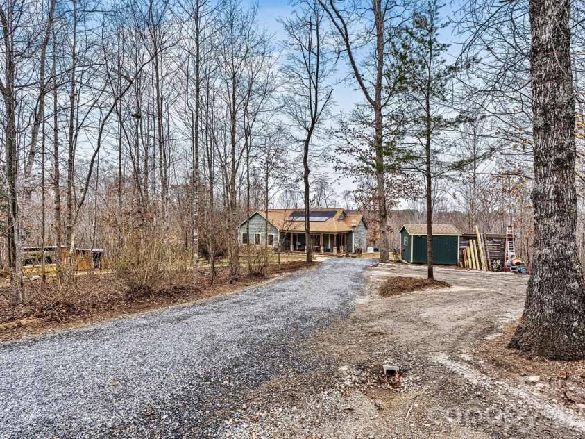 3108 Arden Way, Claremont, NC 28610.  MLS# CAR4352578, YatesRealty ID 6770. Front Drive/Storage Building View 