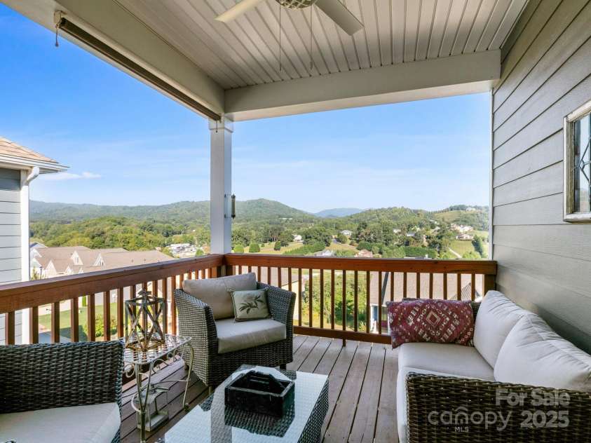 8 Southern Way Lane, Leicester, NC 28748.  MLS# CAR4226748, YatesRealty ID 6792. Main Level Deck with Views!