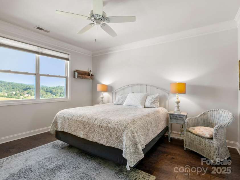 8 Southern Way Lane, Leicester, NC 28748.  MLS# CAR4226748, YatesRealty ID 6792. Primary Bedroom with Views!