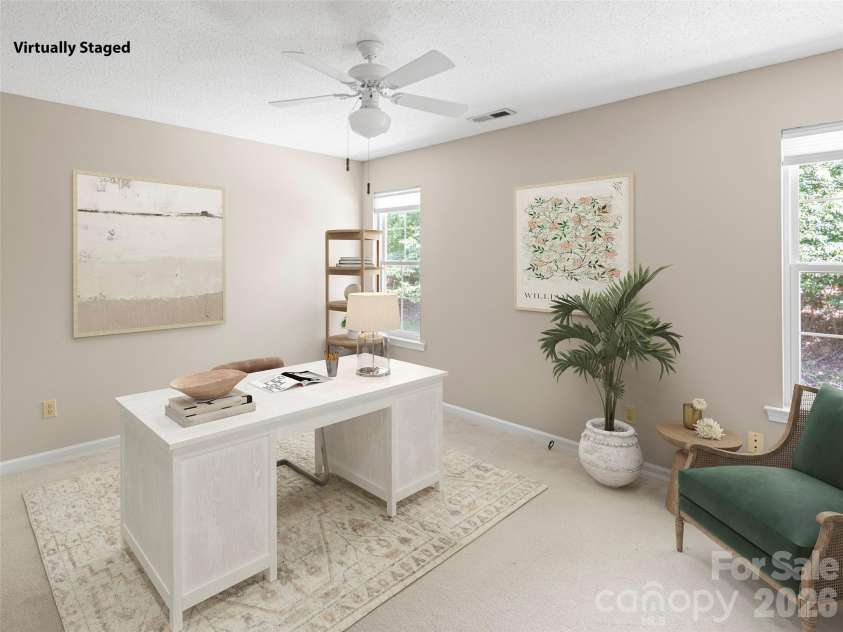 1301 Hyde Park Drive, Asheville, NC 28806.  MLS# CAR4399054, YatesRealty ID 6793. Bedroom 3 staged as office