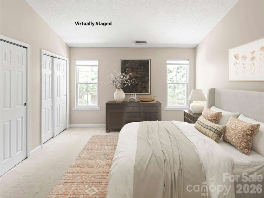 1301 Hyde Park Drive, Asheville, NC 28806.  MLS# CAR4399054, YatesRealty ID 6793. Primary bedroom staged