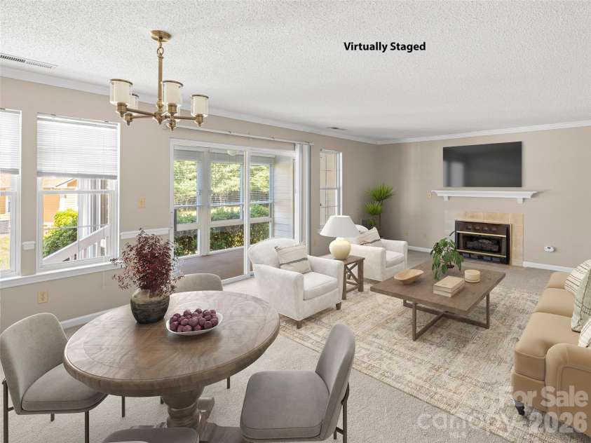 1301 Hyde Park Drive, Asheville, NC 28806.  MLS# CAR4399054, YatesRealty ID 6793. Virtually staged Living room