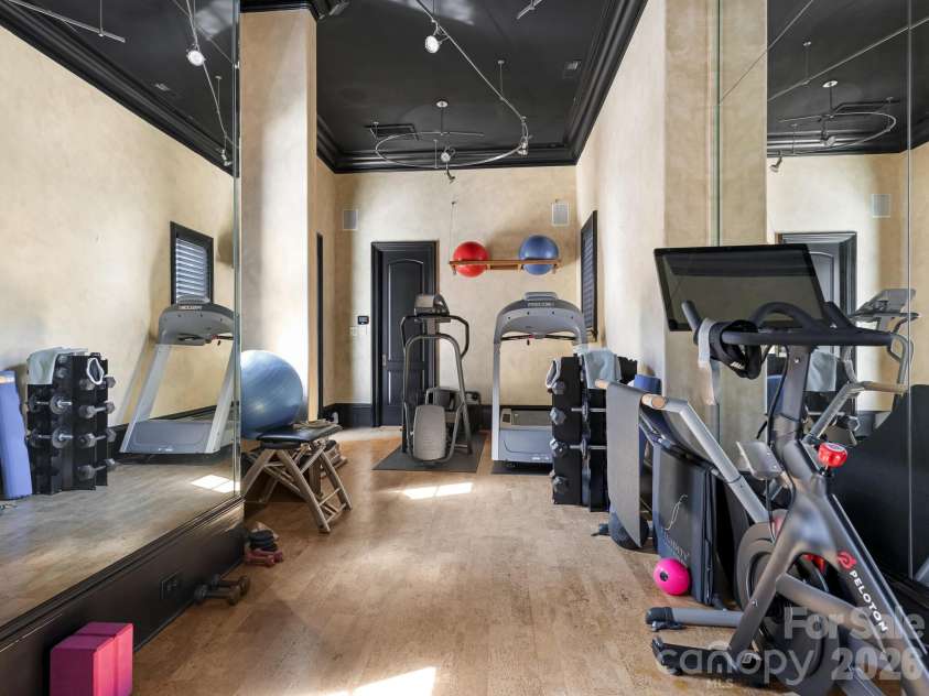 8524 Winged Bourne Road, Charlotte, NC 28210.  MLS# CAR4358780, YatesRealty ID 6808. Exercise Room 