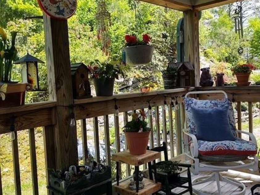 612 Old Home Place Road, Tuckasegee, NC 28783.  MLS# CAR4300096, YatesRealty ID 681. Covered Entry