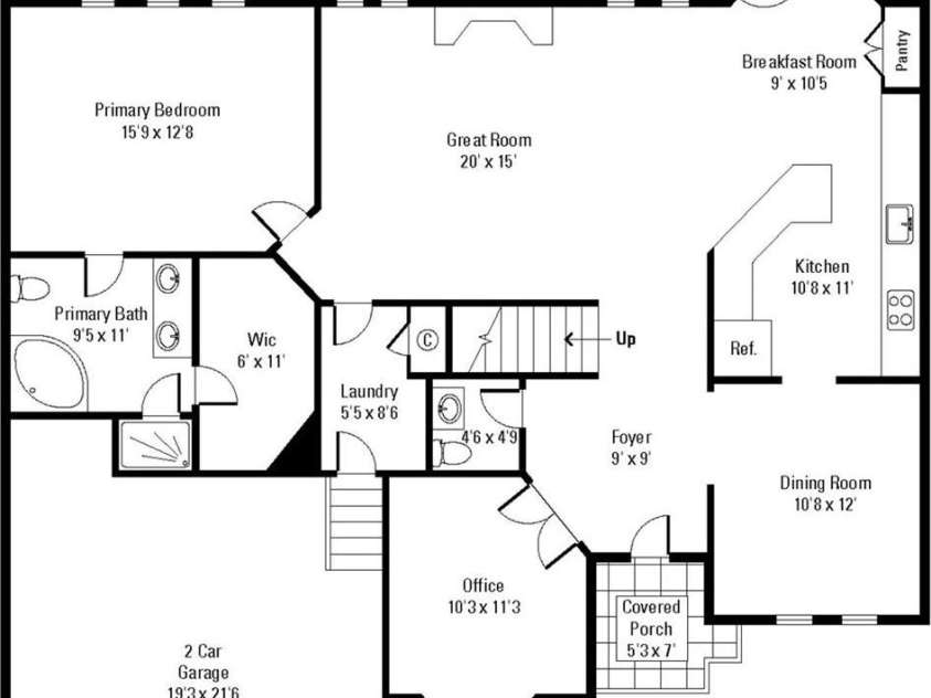 6221 Caslon Court, Charlotte, NC 28270.  MLS# CAR4345739, YatesRealty ID 6811. Main level 
