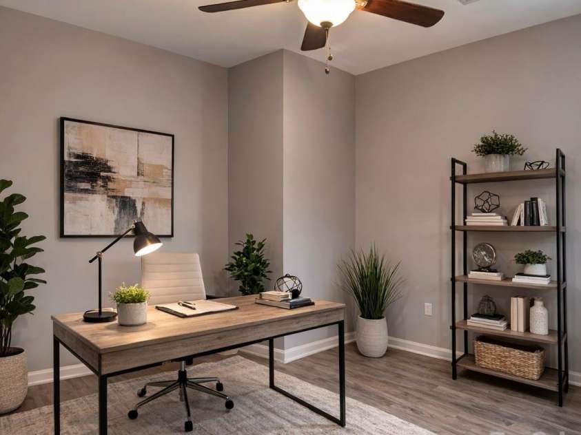 6639 Ruth Ferrell Court, Charlotte, NC 28269.  MLS# CAR4308436, YatesRealty ID 6818. Virtually Staged w/ AI-Downstairs guest/office space